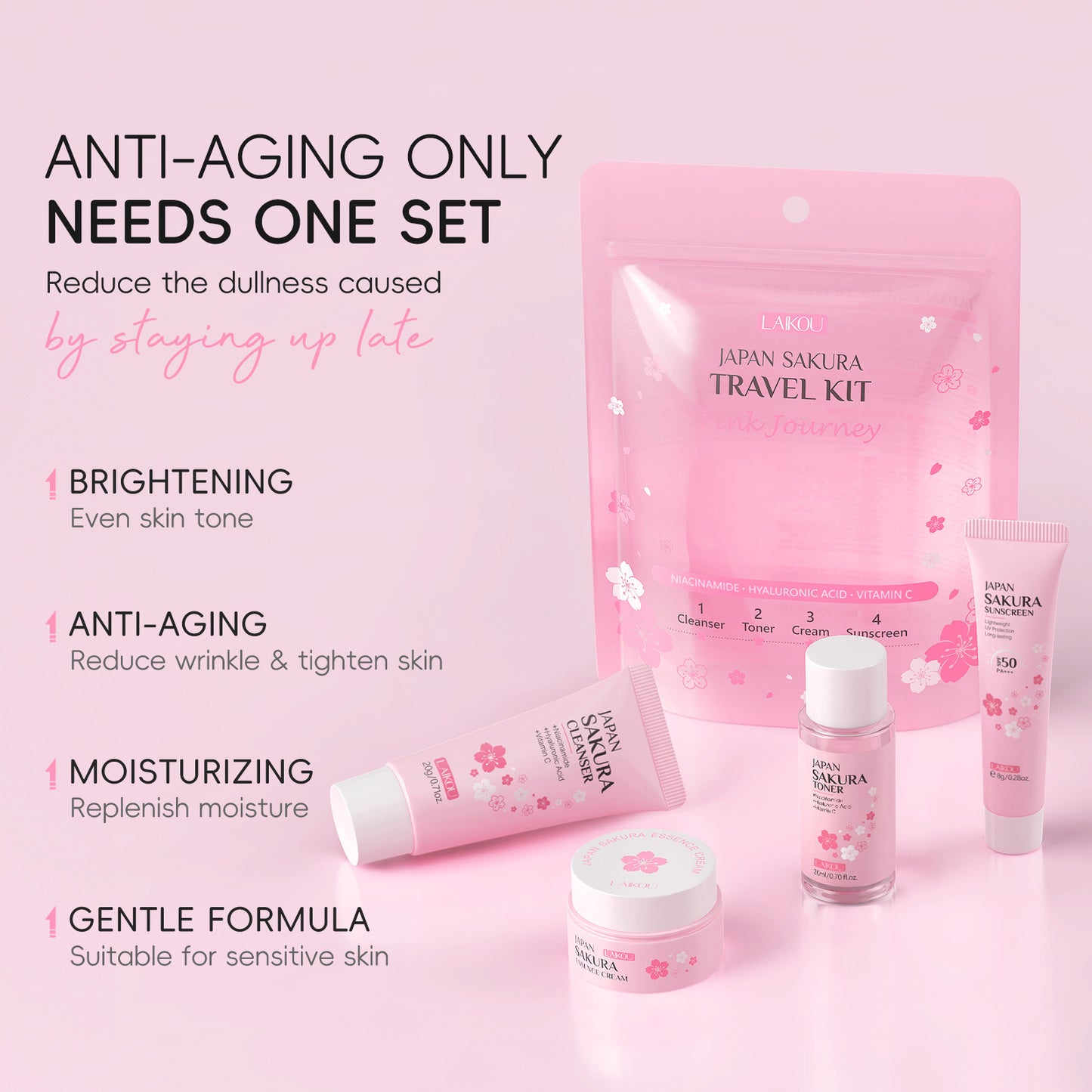 Sakura Travel Set 4-Piece