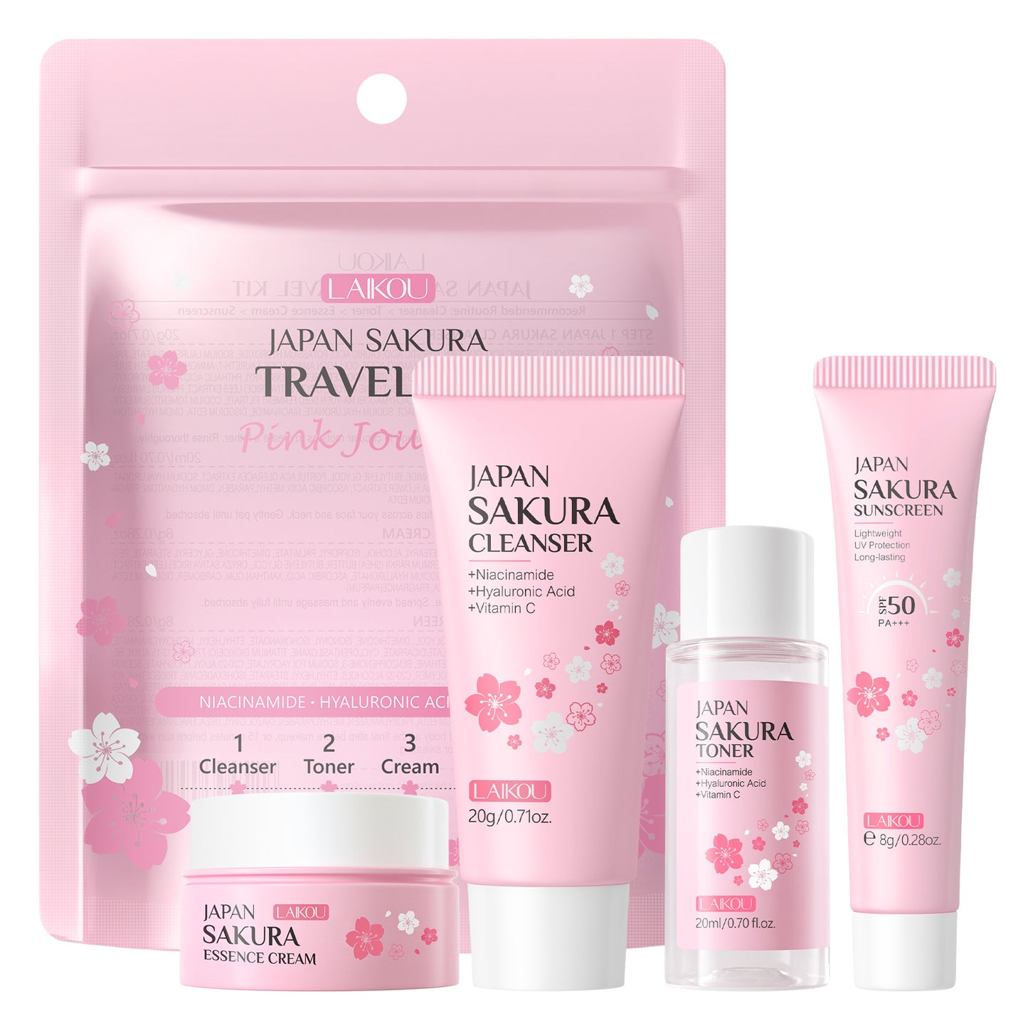 Sakura Travel Set 4-Piece